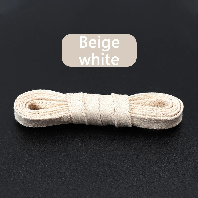 1 Pair Flat Shoelaces Waxed Cotton 0.8CM Width Waterproof Shoe Laces Unisex Boot