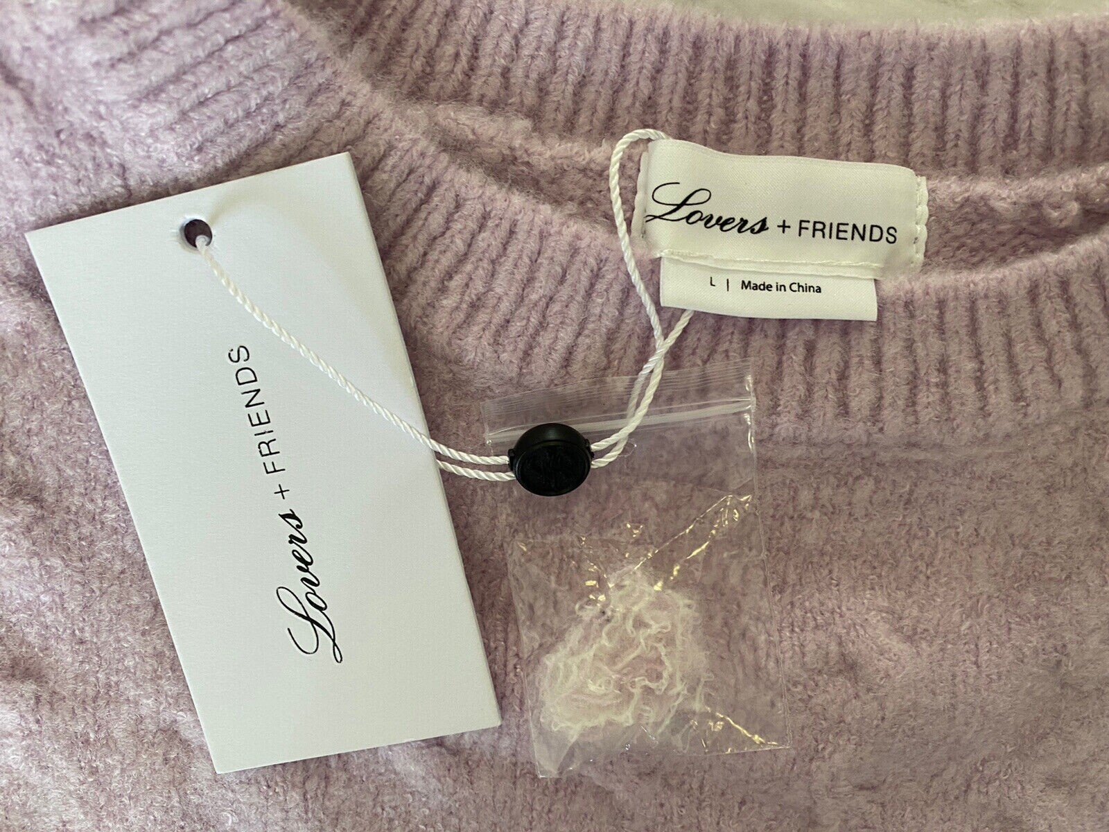 Lovers + Friends Revolve Colorblock Sweater Soft Purple Spring Summer Pastel New