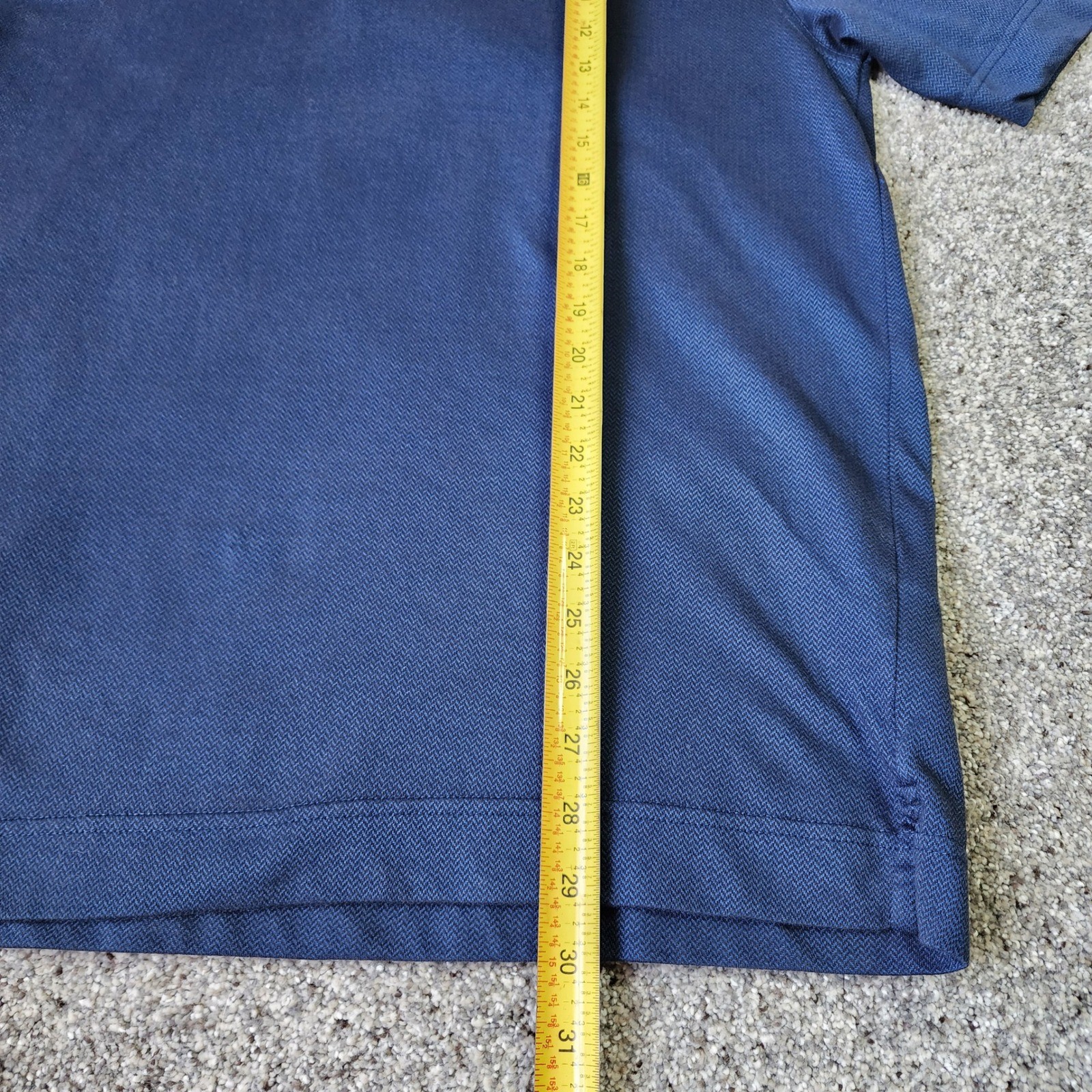 Cutter & Buck Polo Shirt Mens Large Navy Blue DryTec Luxe NanoTex Excellent