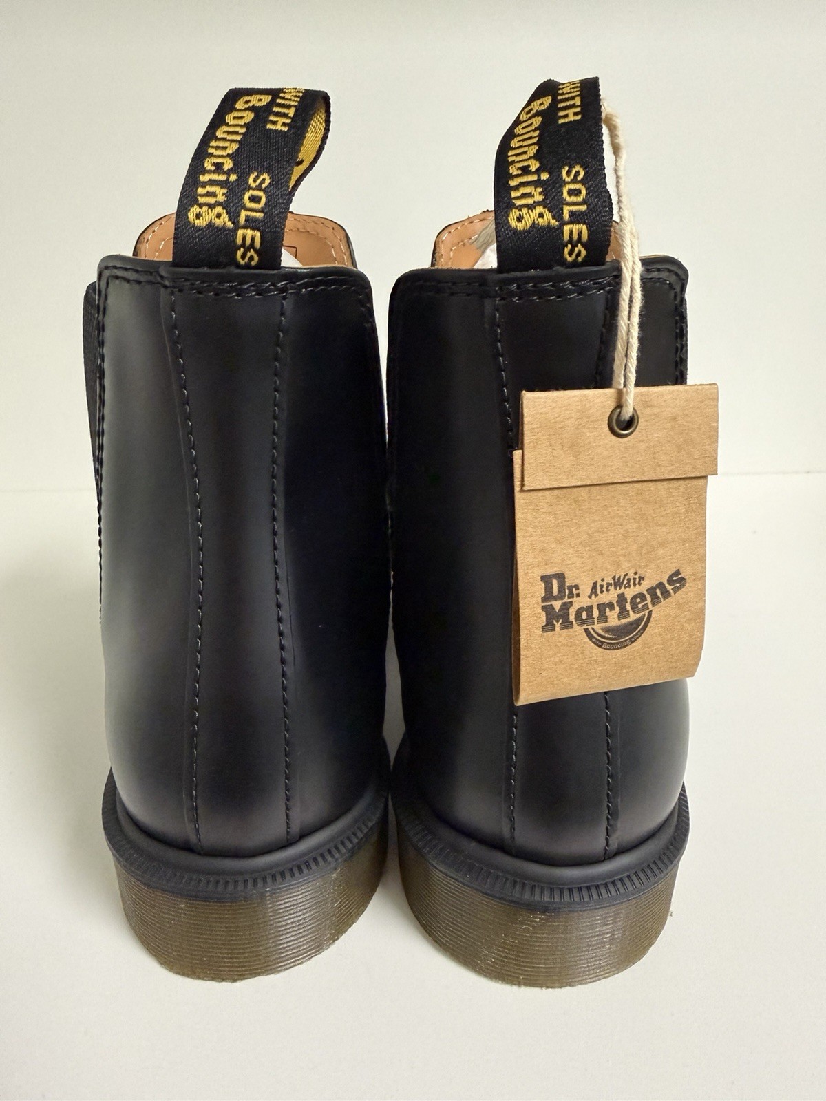Dr Martens 2976 Smooth Black Leather Chelsea Boots Unisex Men 12 Women 13