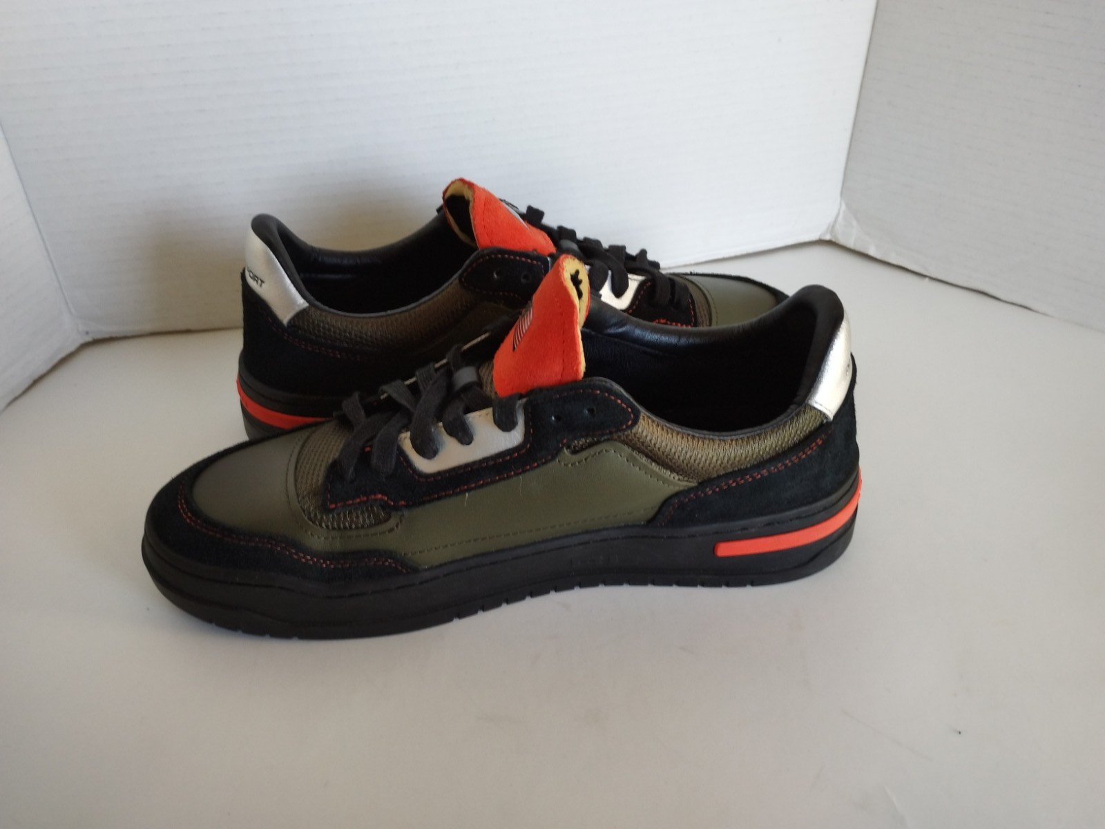 Polo Sport Ralph Loren PS300 Sneakers olive Green/ orange Leather Men’s Size 9