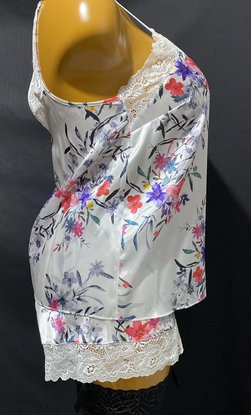 Debenhams Bonita Cami & Short Set, Floral Print Liquid Satin, UK 16, New