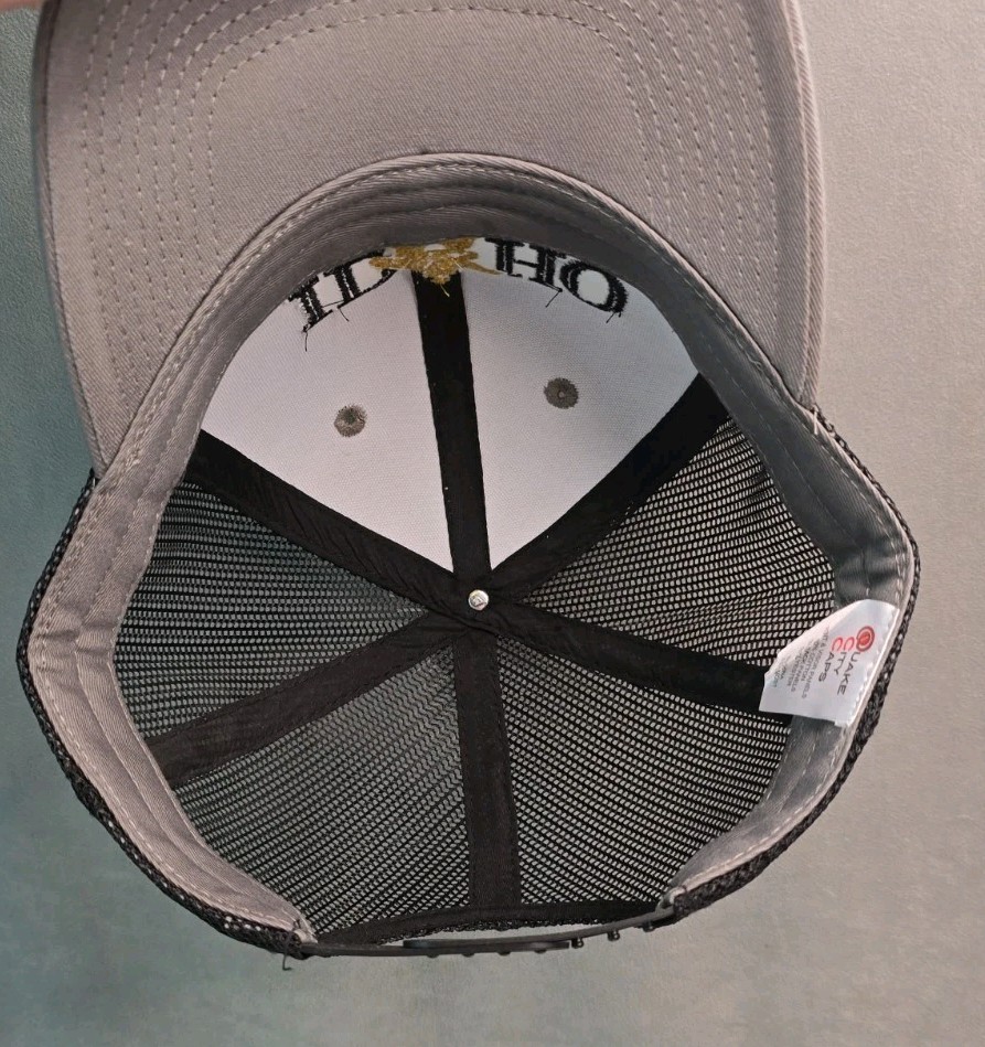 IDAHO Barley Grower hat gray black mesh back snapback embroidered trucker cap