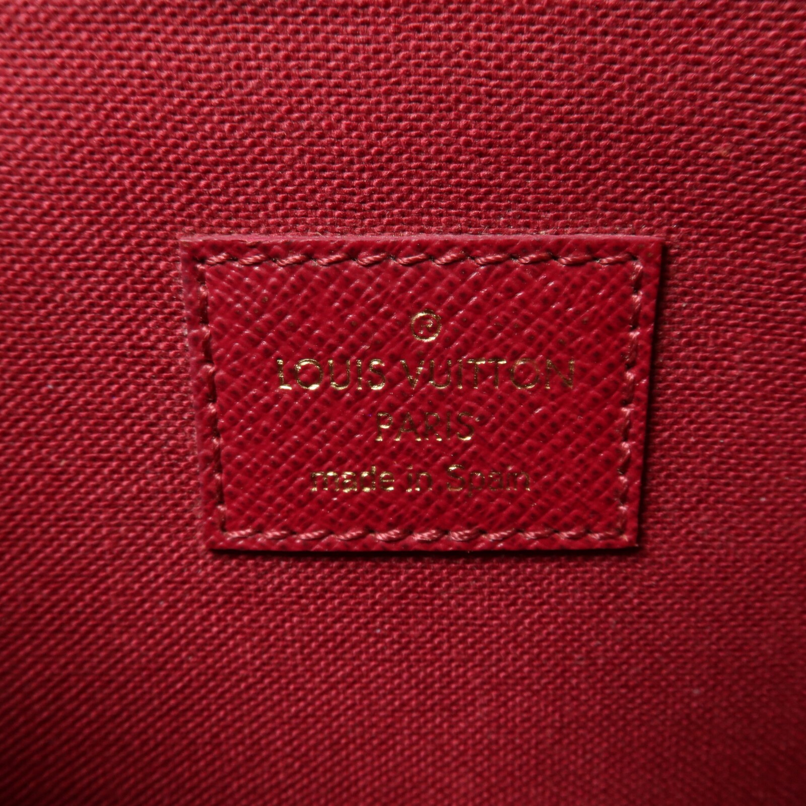 LOUIS VUITTON LV GHW Pochette Felicie Chain Shoulder M61276 Monogram Brown/Red