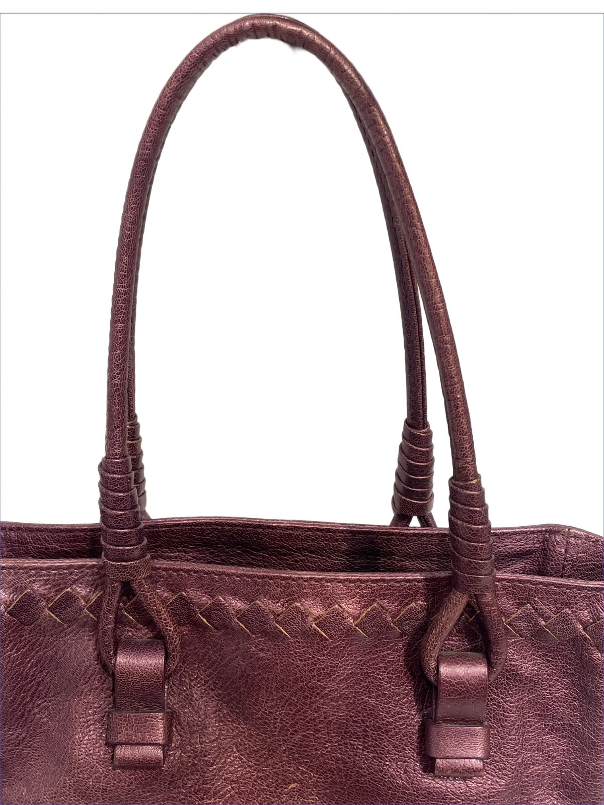 Bottega Veneta 2000’s Tote Bag Burgundy Leather Used