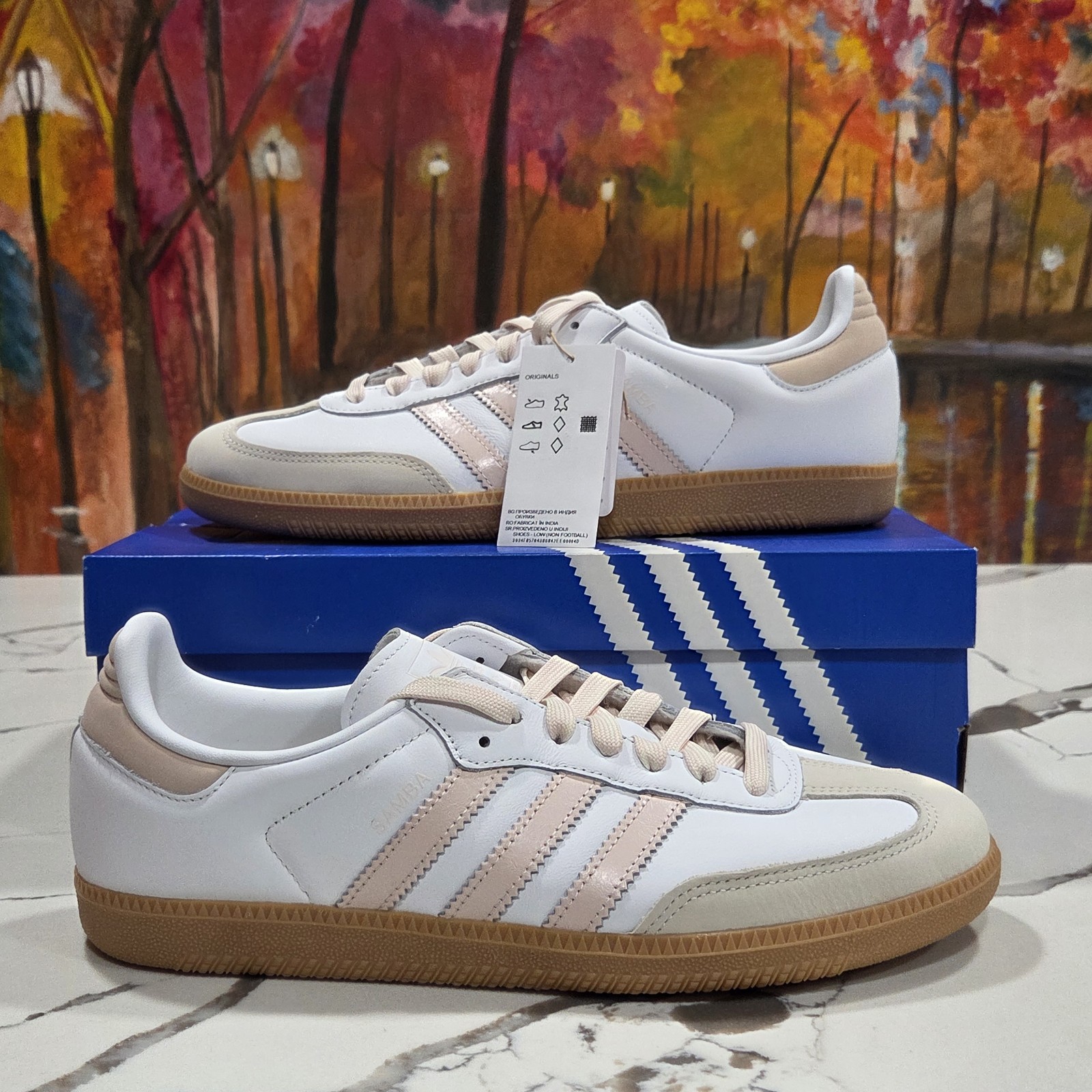 Adidas Samba OG W White Wonder Quartz Size 11 Women’s JS1351 Casual Sneakers