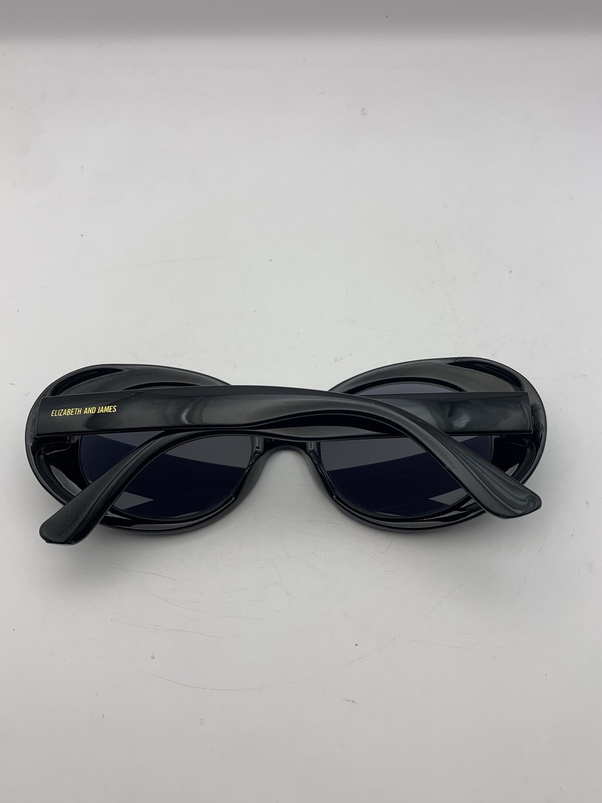 Elizabeth And James Sunglasses WG01SU01 Black Oval Womens Gray Oversized China