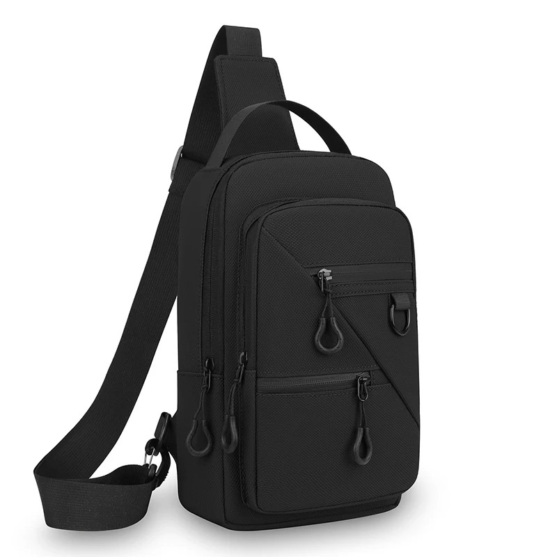 New Fashion Men’s Waist Packs Chest Bag Soft Waterproof PU Men’s Shoulder Bag Fa