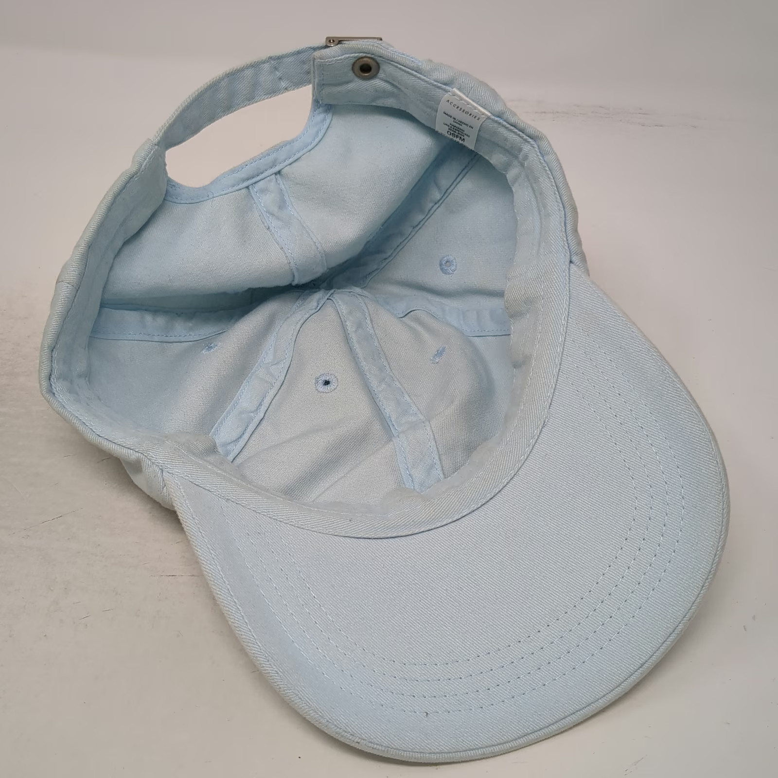 Blue Baseball Cap One Size Adjustable Blank Curved Brim Plain Solid Cotton Hat