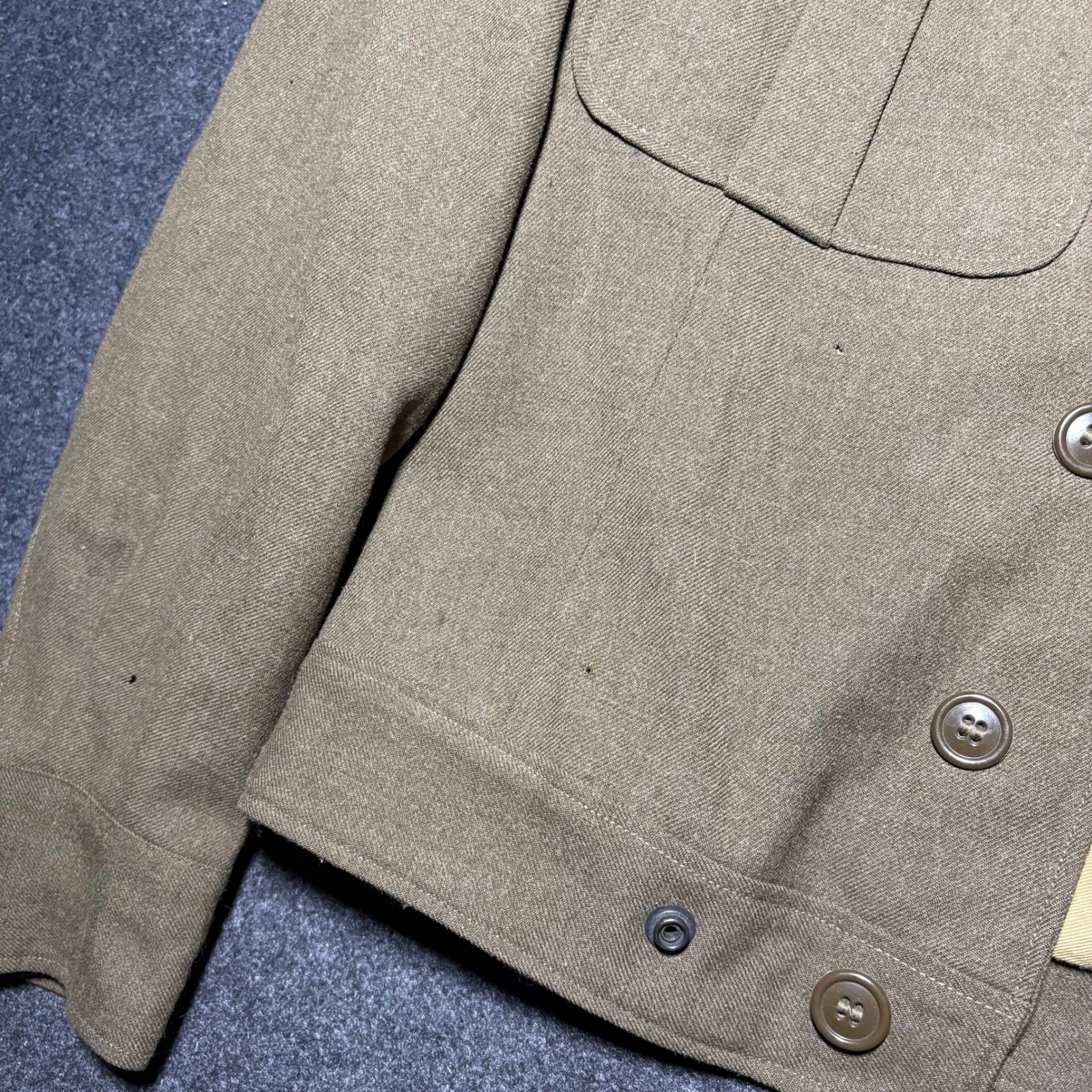 Vintage Korean War US Army Ike Jacket 8th Army Sgt Multi Ribbon Overseas Bars