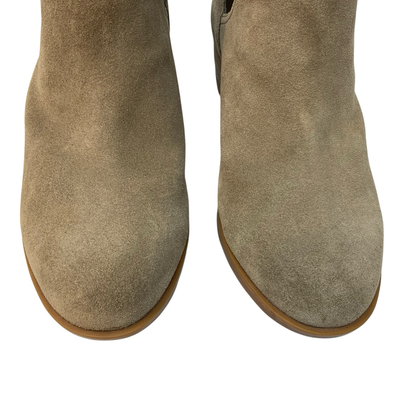 Sorel Lolla II Cut Out Bootie Beige Tan Camel Suede Pull On Ankle Boots Size 8