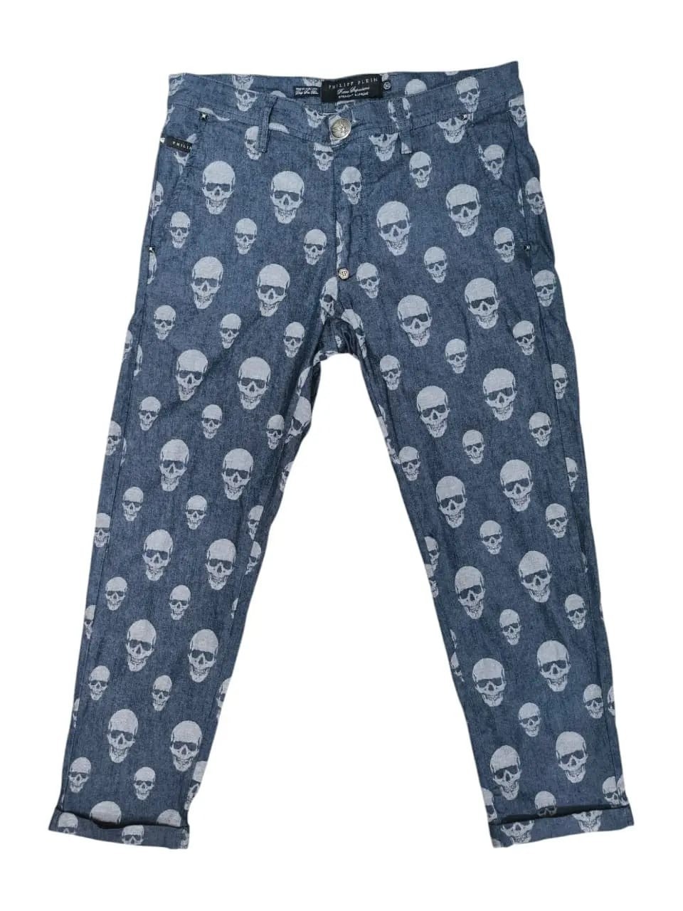 Phillipp plein denim straight skulls retro