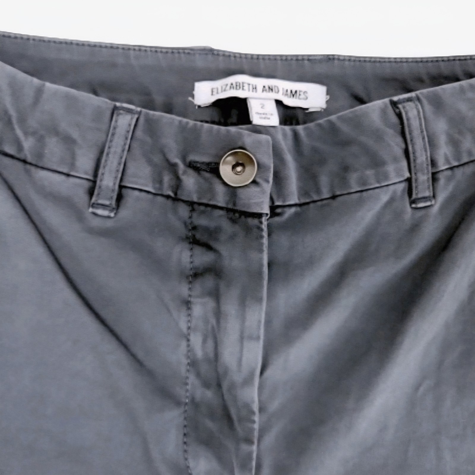 Elizabeth and James Kohls Gray Wide Cropped Leg Pants Women’s 2