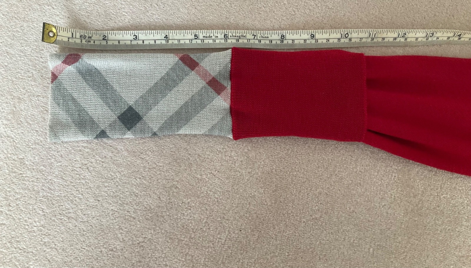 Burberry womens red cardigan S p Burberry logo 100% merino wool Uk 8 hardly worn