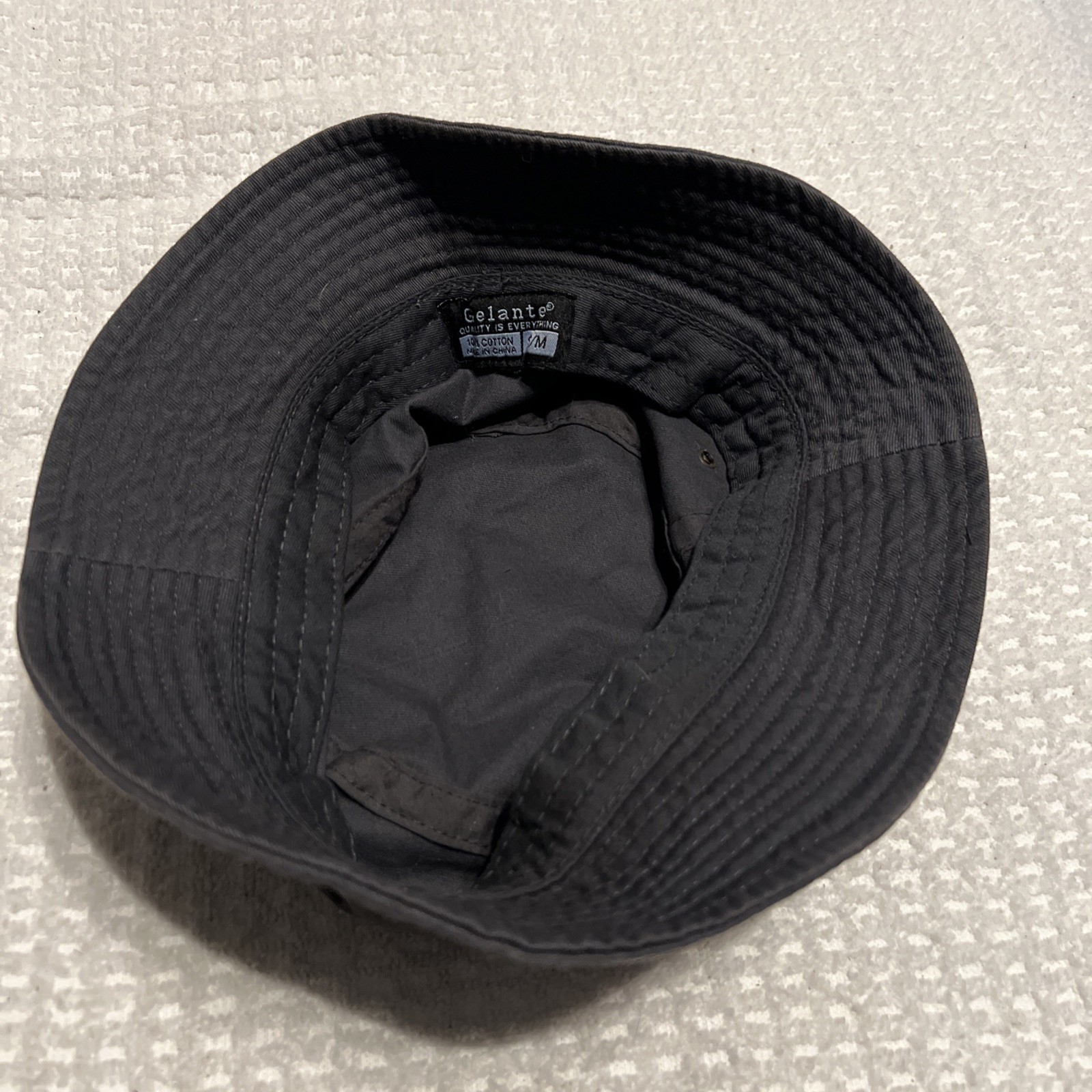 BUCHANAN BUCKS Bucket CAP Hat Gray Adult Stitch Tennis Gelante Sz S/M Cotton EUC