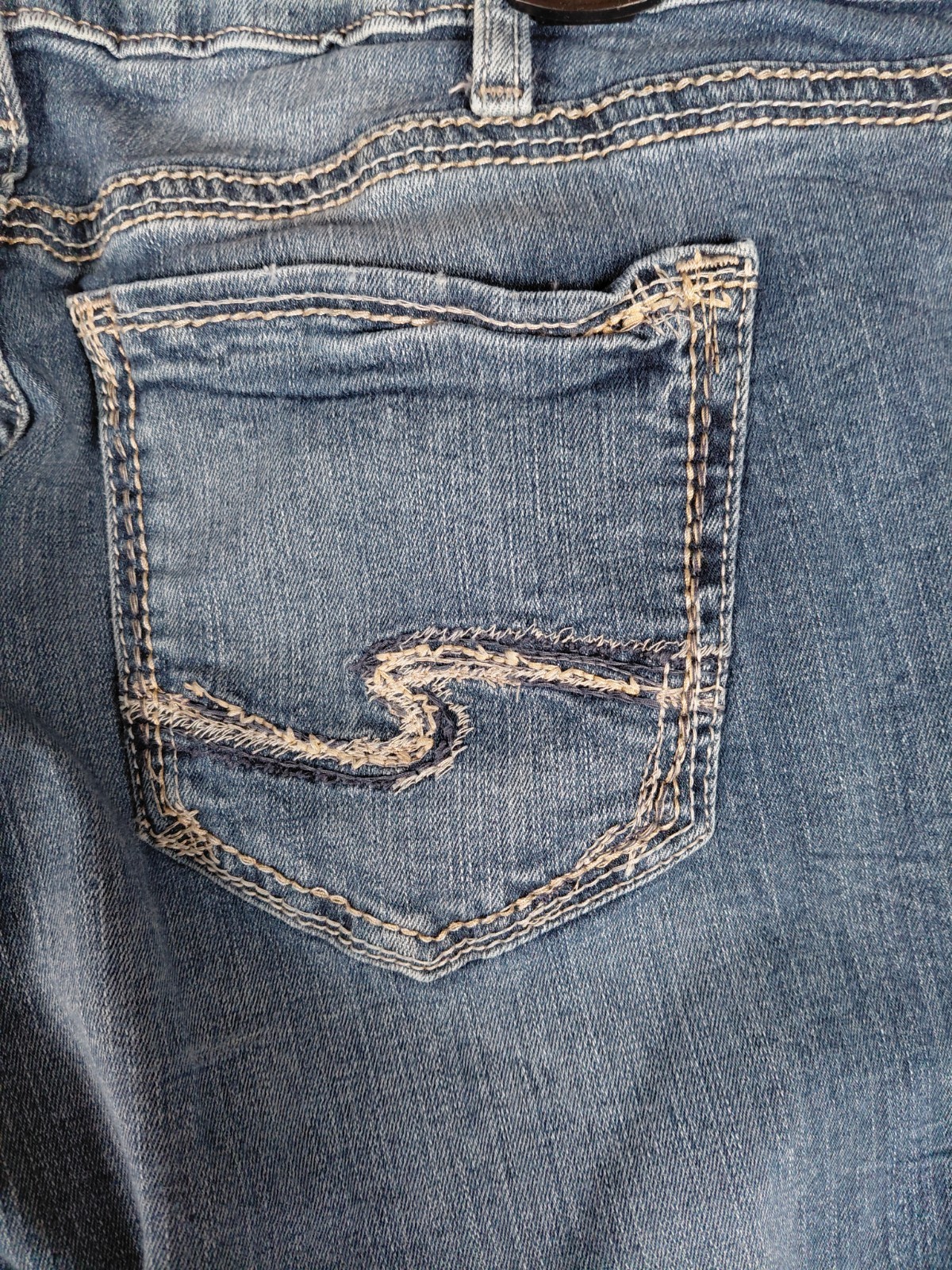 Silver Jeans Suki Bootcut Womens 36/31 Blue SMALL FLAW 37.5×28.5 Midrise