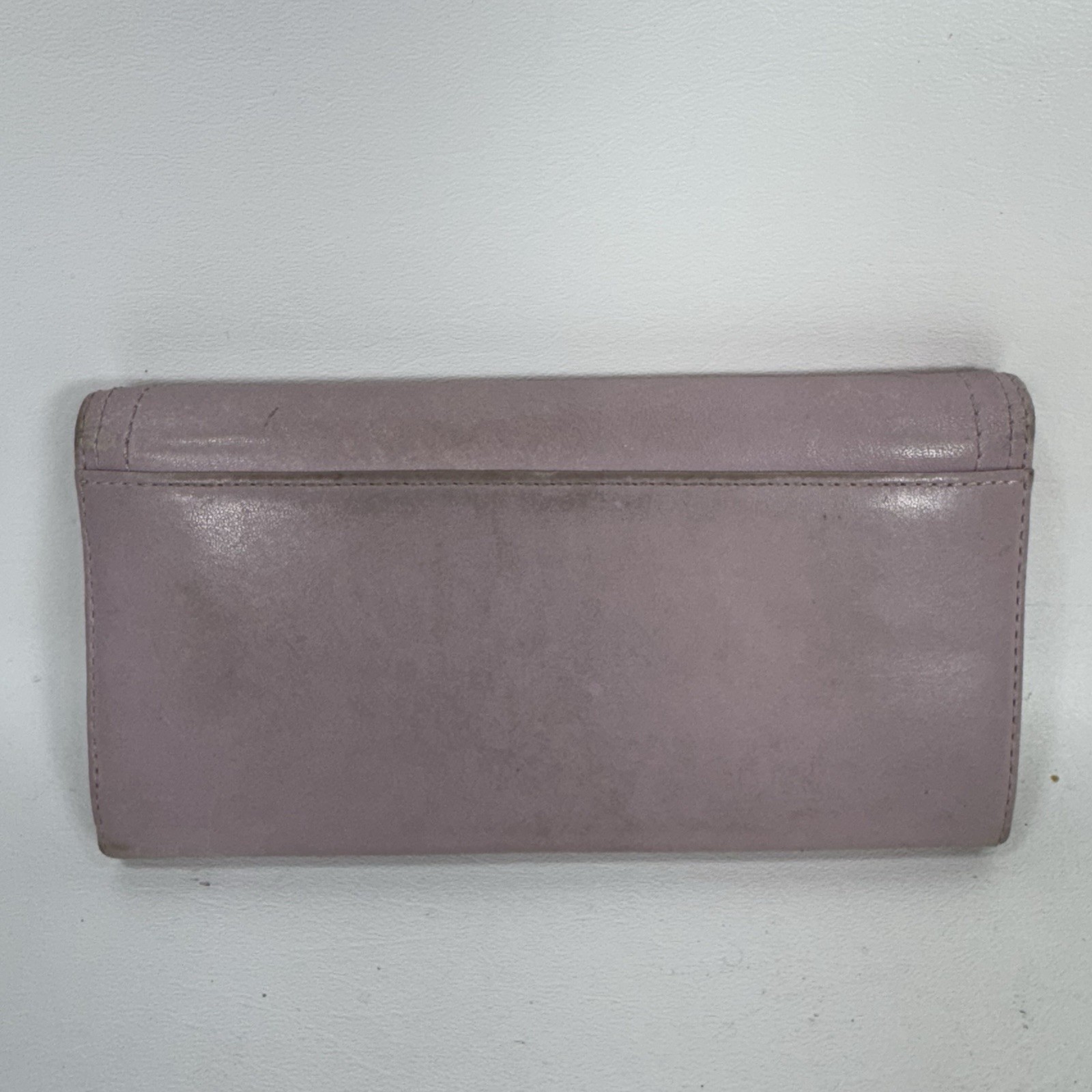 Coach Vintage Soho Purple Lilac Leather Buckle Magnetic Folding Long Wallet