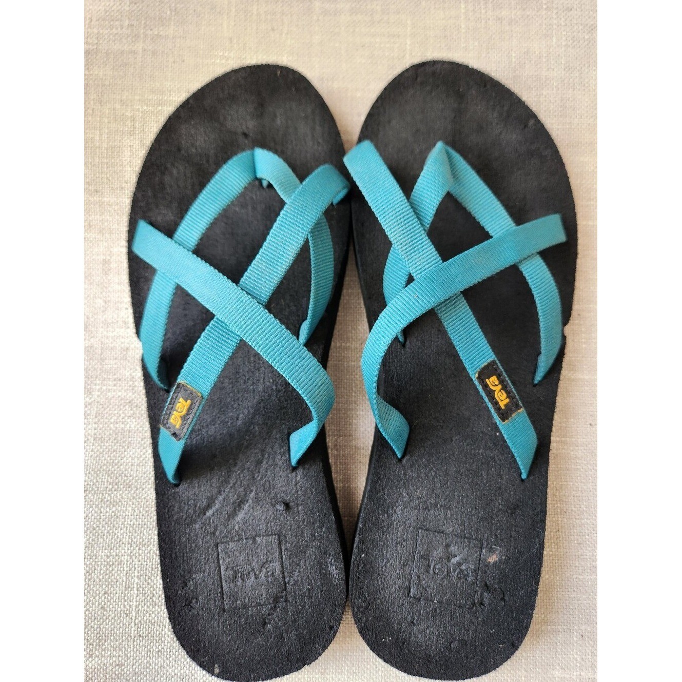 Teva Turquoise Strappy Flip Flop Sandals 7.5