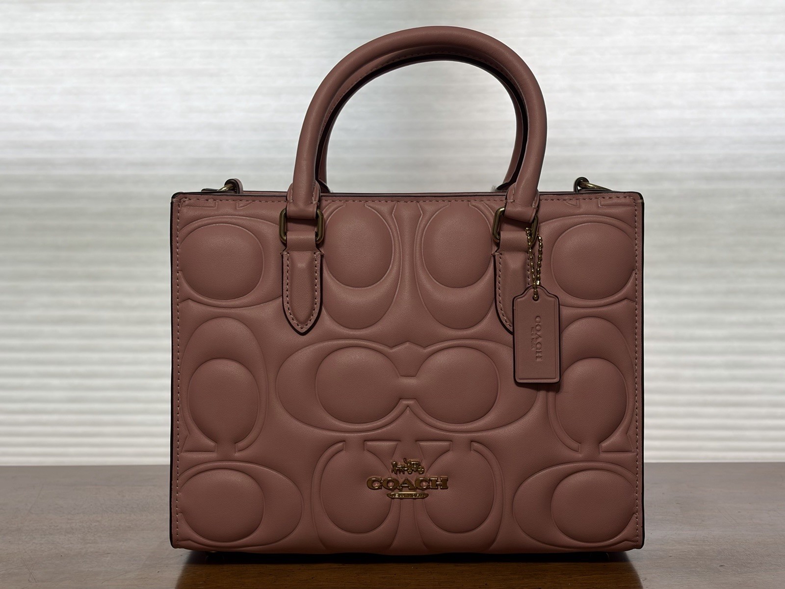 Coach Maggie Small Tote Bag in Signature Leather (CY670) – Petal Pink – NWT