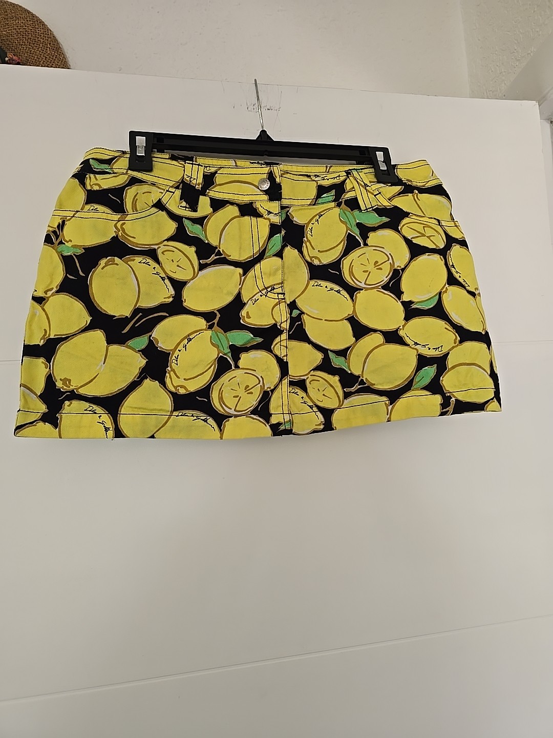 Dolce & Gabbana Beachwear Lemon Print Mini Skirt Size M Made In Italy Authentic