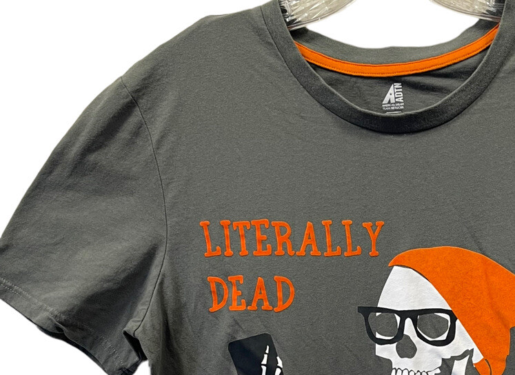 American Dream Team Network T-Shirt Literally Dead XL Skeleton Graphic ADTN
