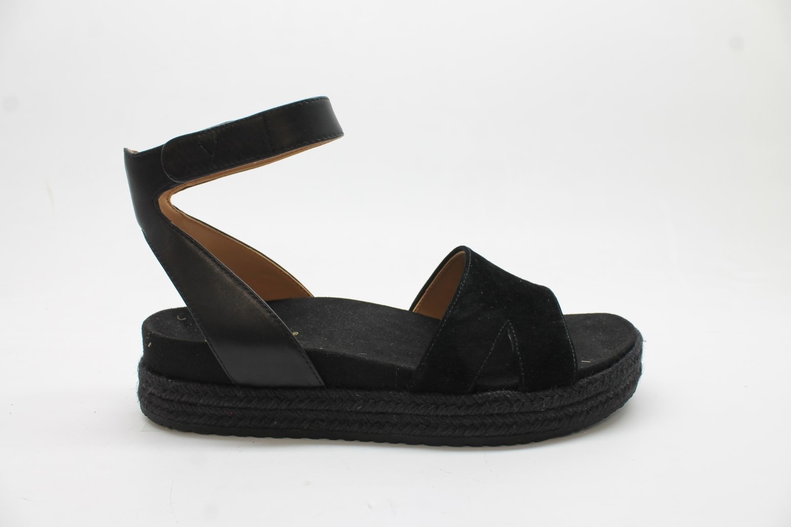 Vionic Women’s Yucca Black Ankle Wrap Platform Espadrille Sandals FS 11M
