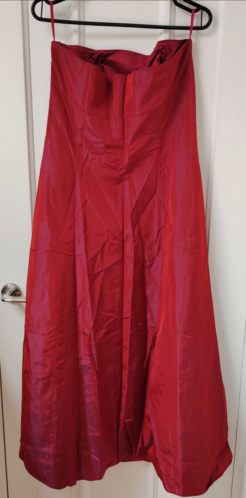 Debenhams Vintage Red Strapless Prom Ball Gown Maxi Dress & Shawl Set UK 12 Y2K