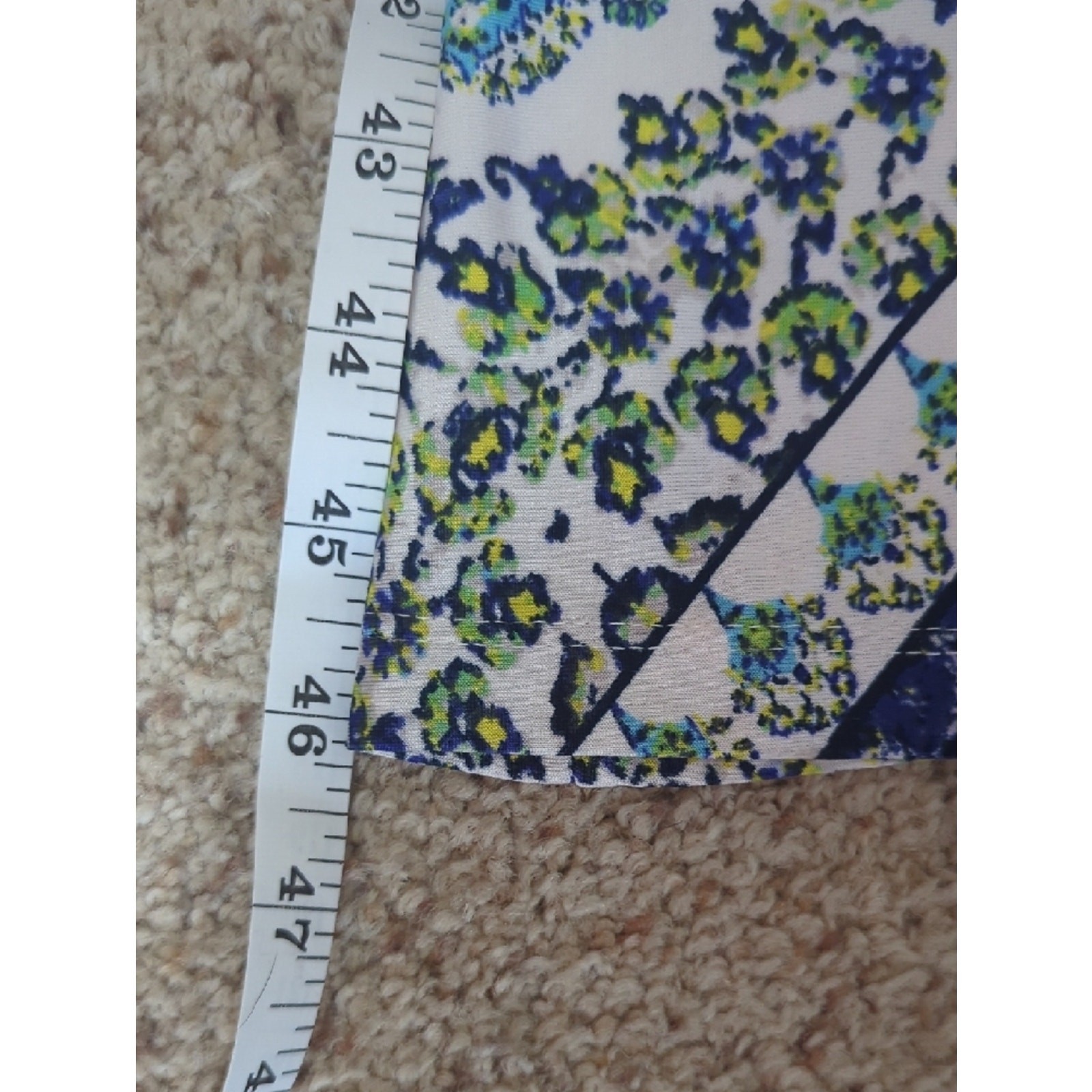 Source Unknown Blue, White & Green Paisley Halter Maxi Dress