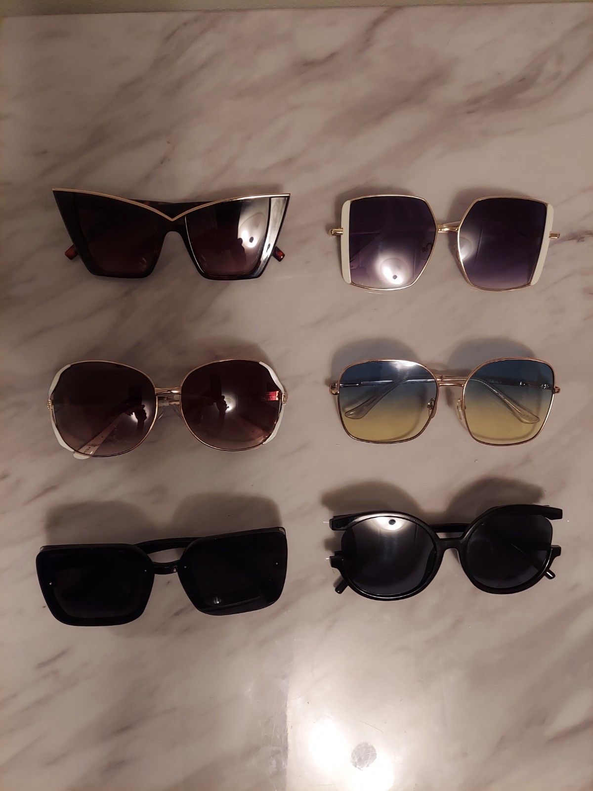 Super CUTE! Fashion Sunglasses 6 pairs (Great Mix!)