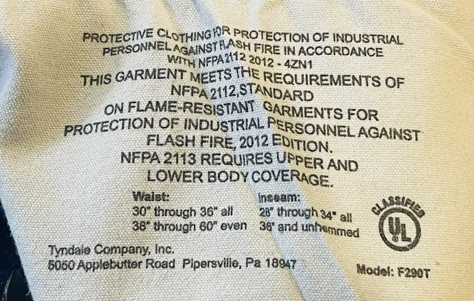 Tyndale FRMC Jeans Mens 38×32 Flame Resistant Workwear Blue Denim Pants F290T
