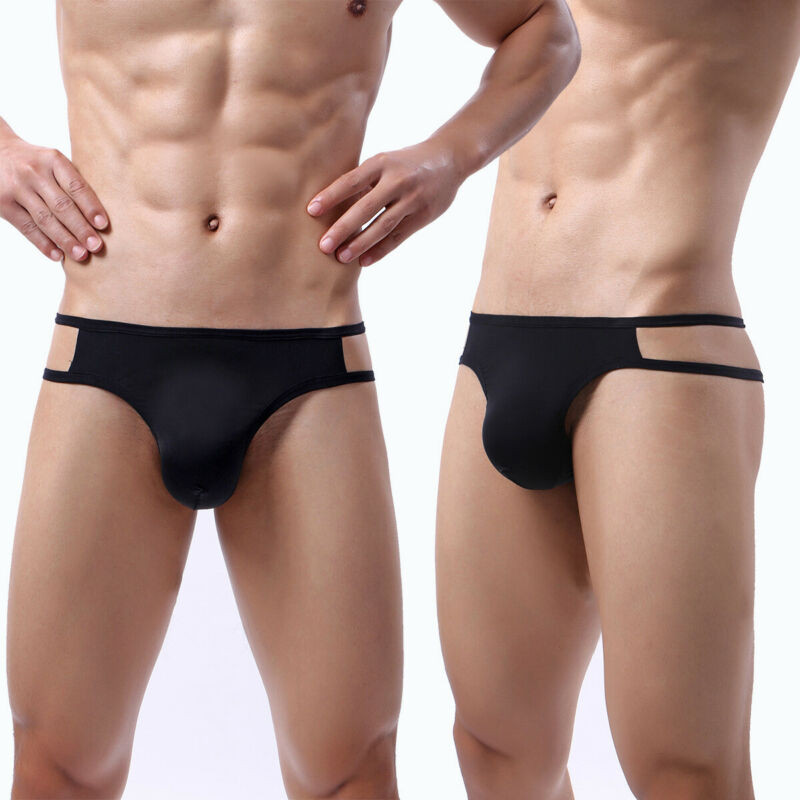 Sexy Mens Ultra Thin G-String Underwear Jockstrap Thongs Bikini Briefs T-back US