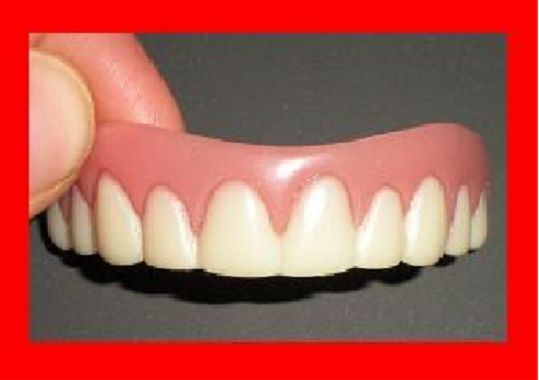 SMALL SECURE INSTANT SMILE DELUXE False Fake Cosmetic Veneer Teeth AS SEEN ON TV