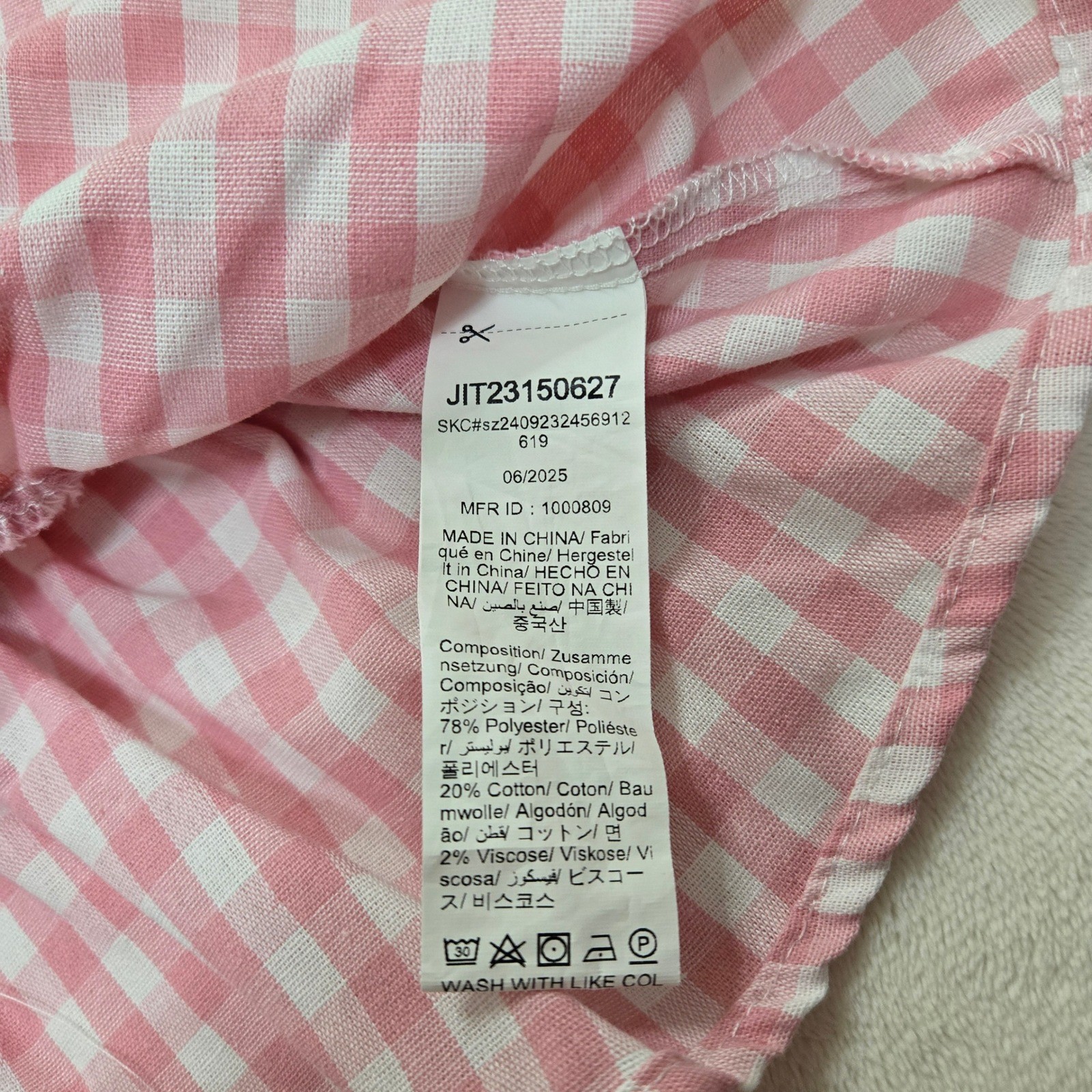Pink Gingham Tie Front Peplum Sleeveless Top Vest Large Coquette Cottagecore