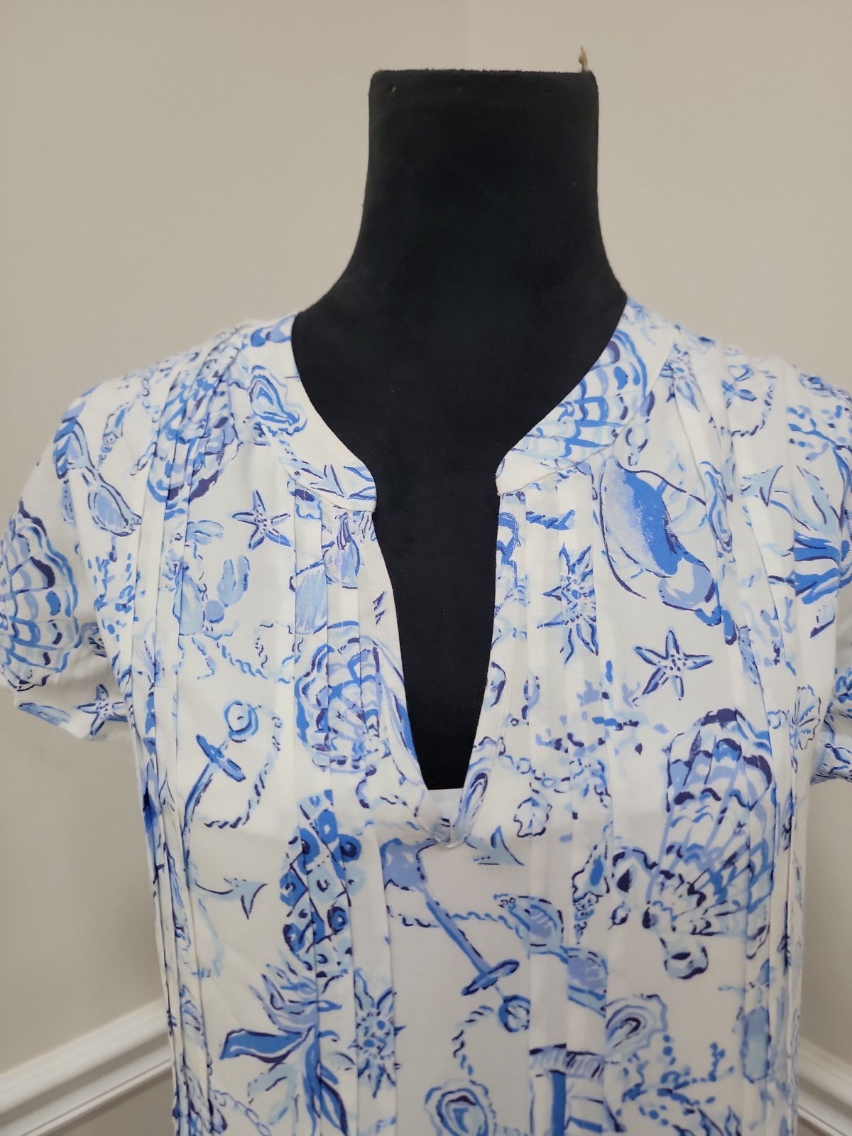 Lilly Pulitzer Natalie Tunic Dress Cover Up Medium Resort White Button Front