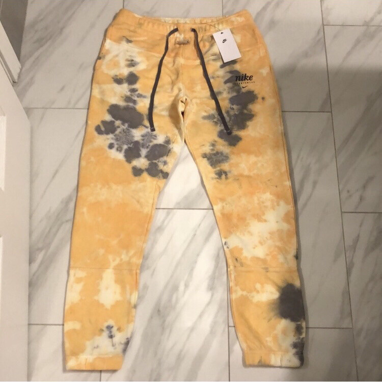 Nike Men’s Tie Dye Sweatpants Yellow Gray White (Pattern Varies) $85 New