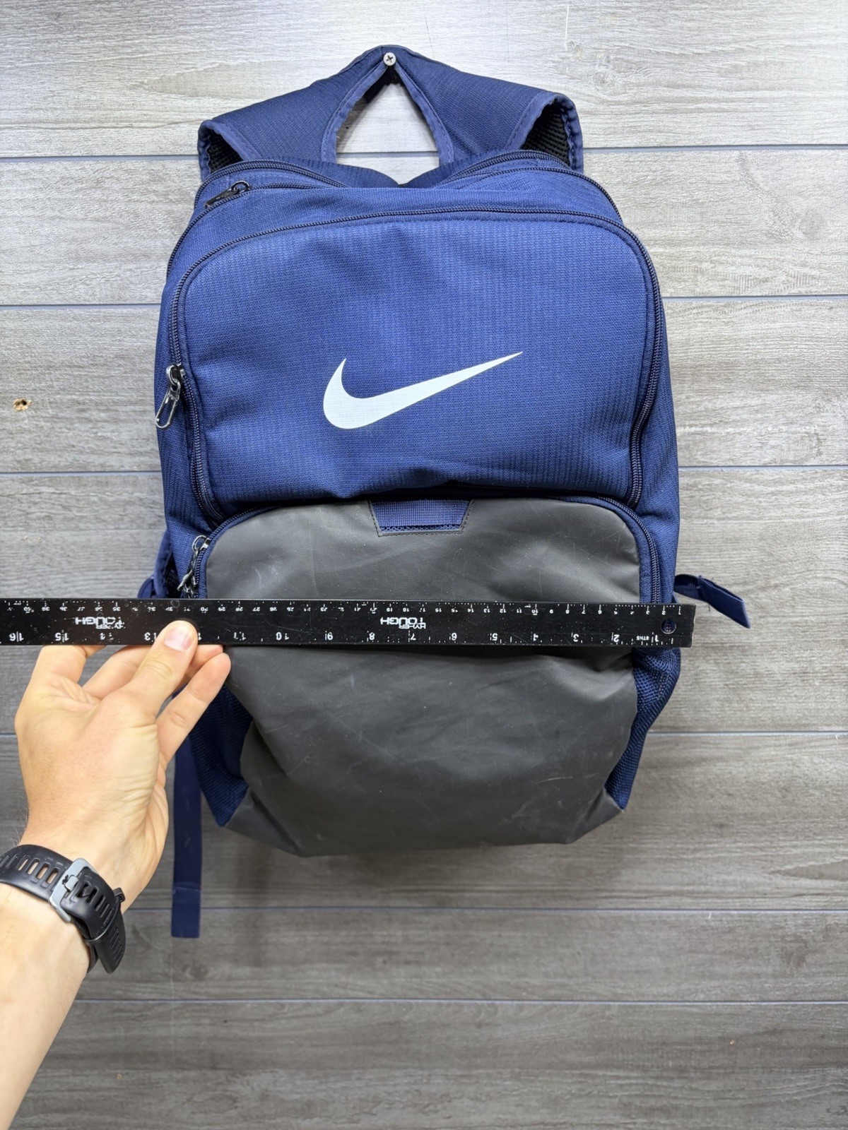 Nike Brasilia XL 9.5 Laptop Backpack Navy Black Book Bag Adult Extra Large