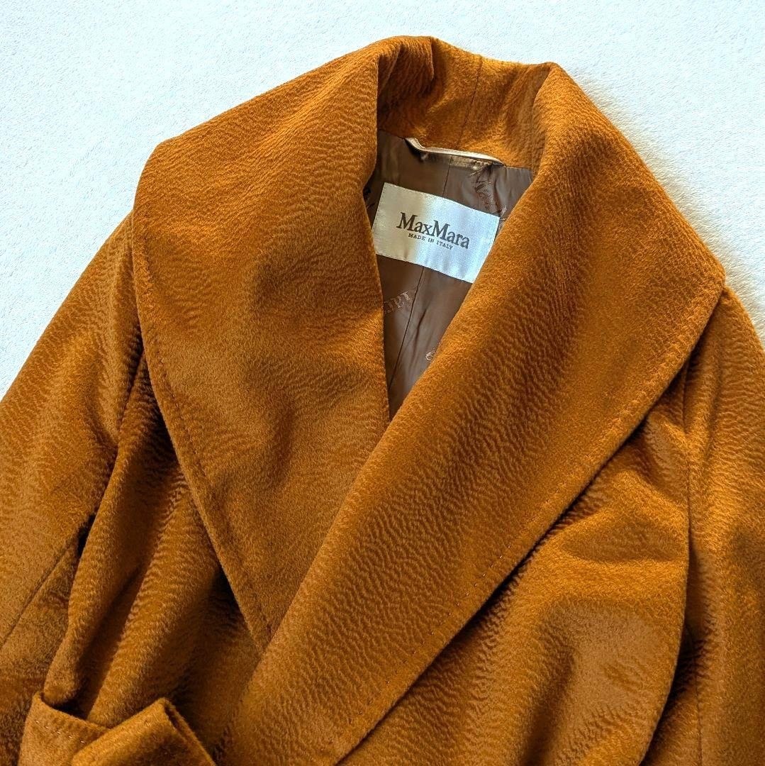 Max Mara Women’s Long Coat, Camel Hair, Light Brown, Size XS