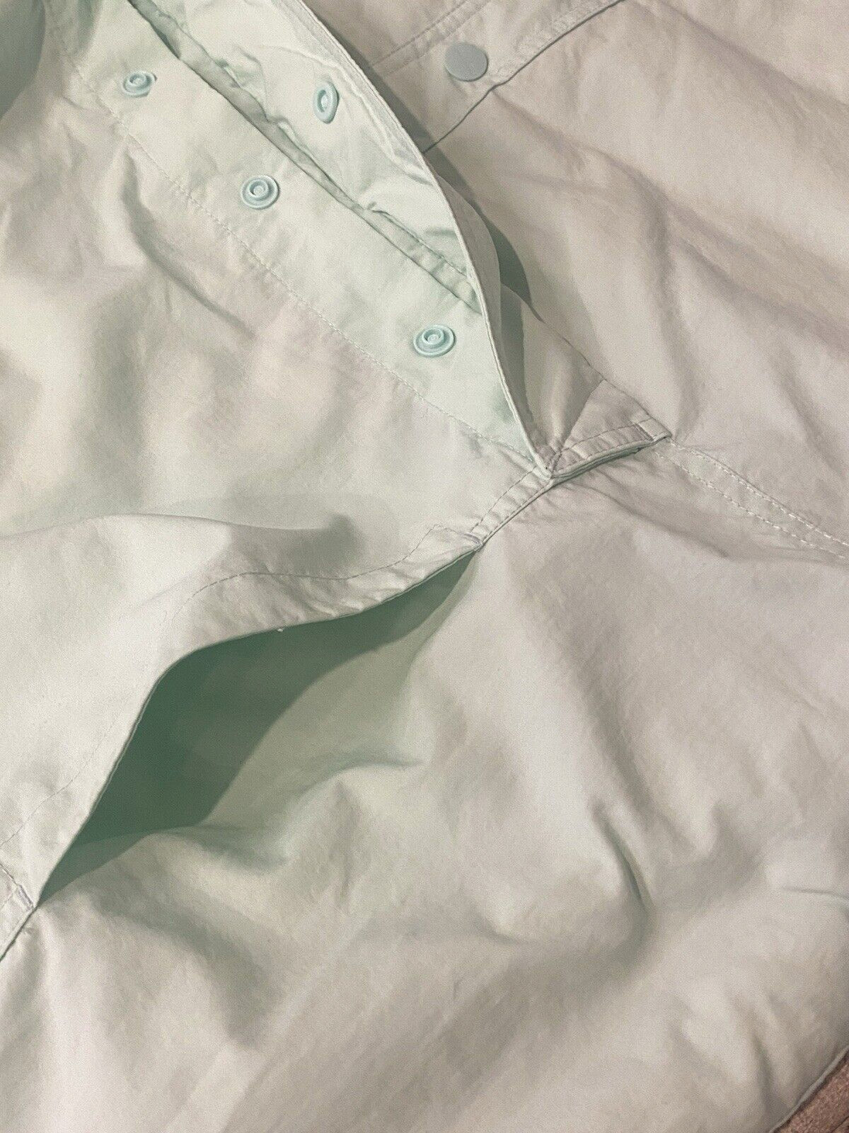 CHUBBIES Men’s Mint Green 1/4 Zip Button Snap Reversible Sherpa Jacket Size XL