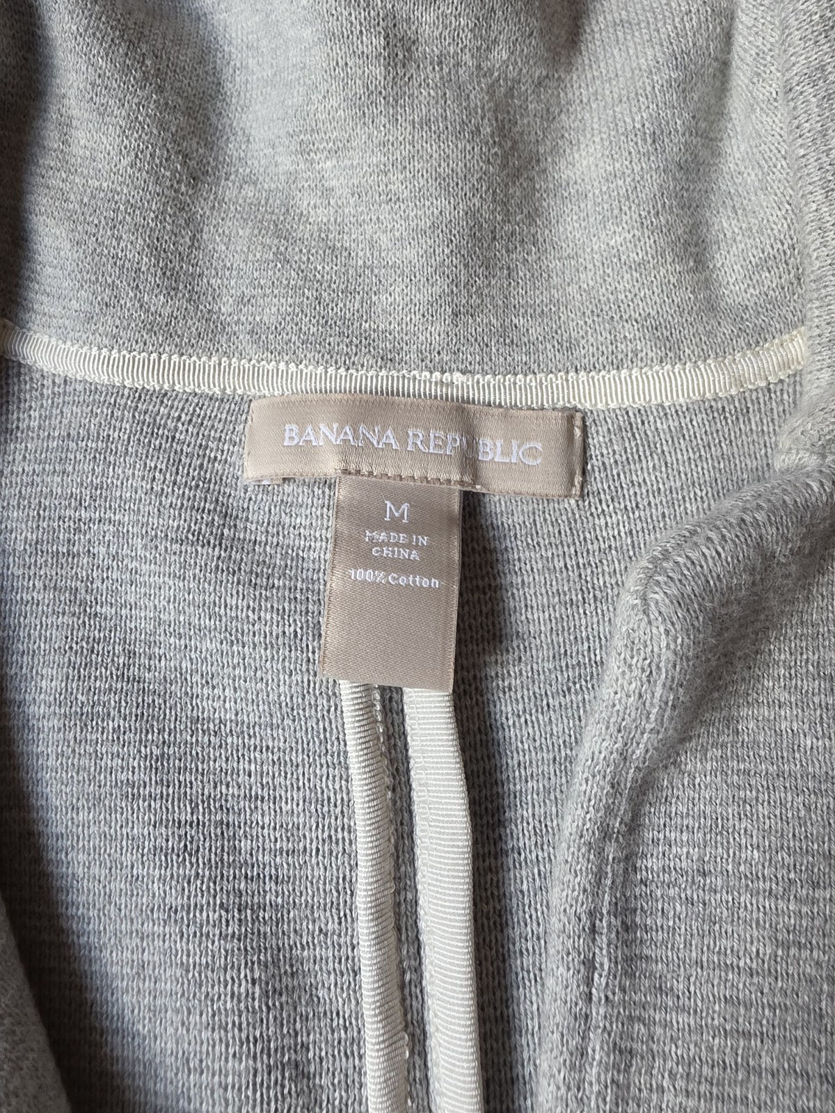 Banana Republic M Womens Knit Collared Button Front Cardigan Sweater Gray