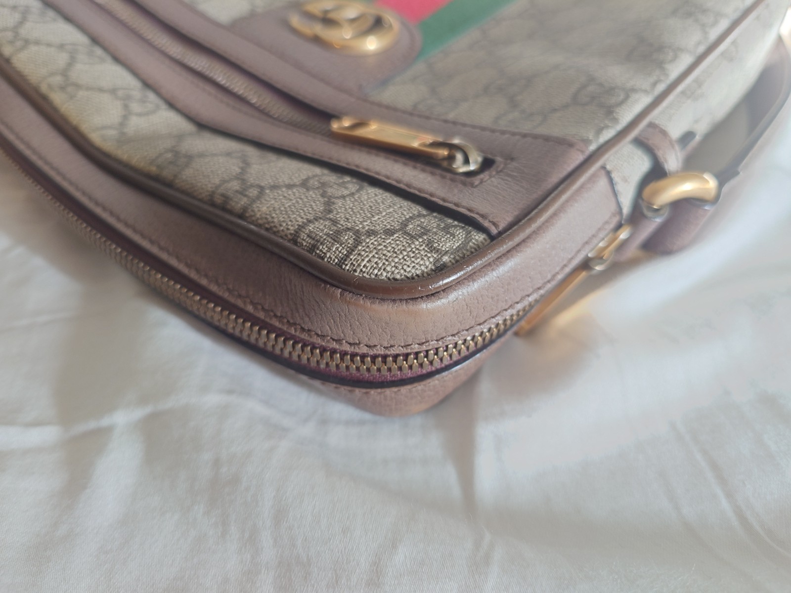 Gucci Ophidia GG Supreme Shoulder Crossbody Small Messenger Bag 547926 VG-EX
