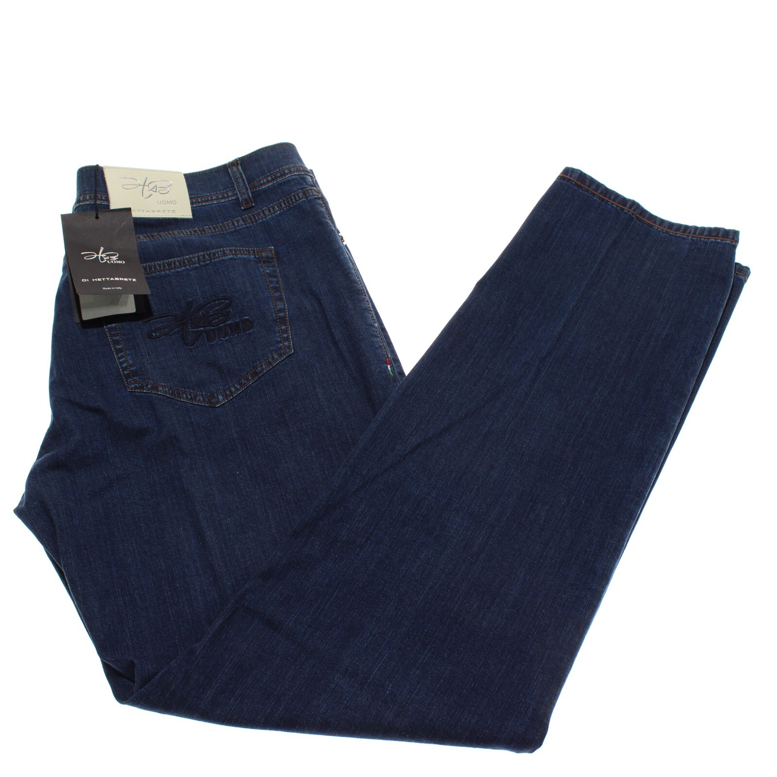 Hettabretz NWD Five Pocket Jeans Size 56 (40 US) In Blue Cotton Blend