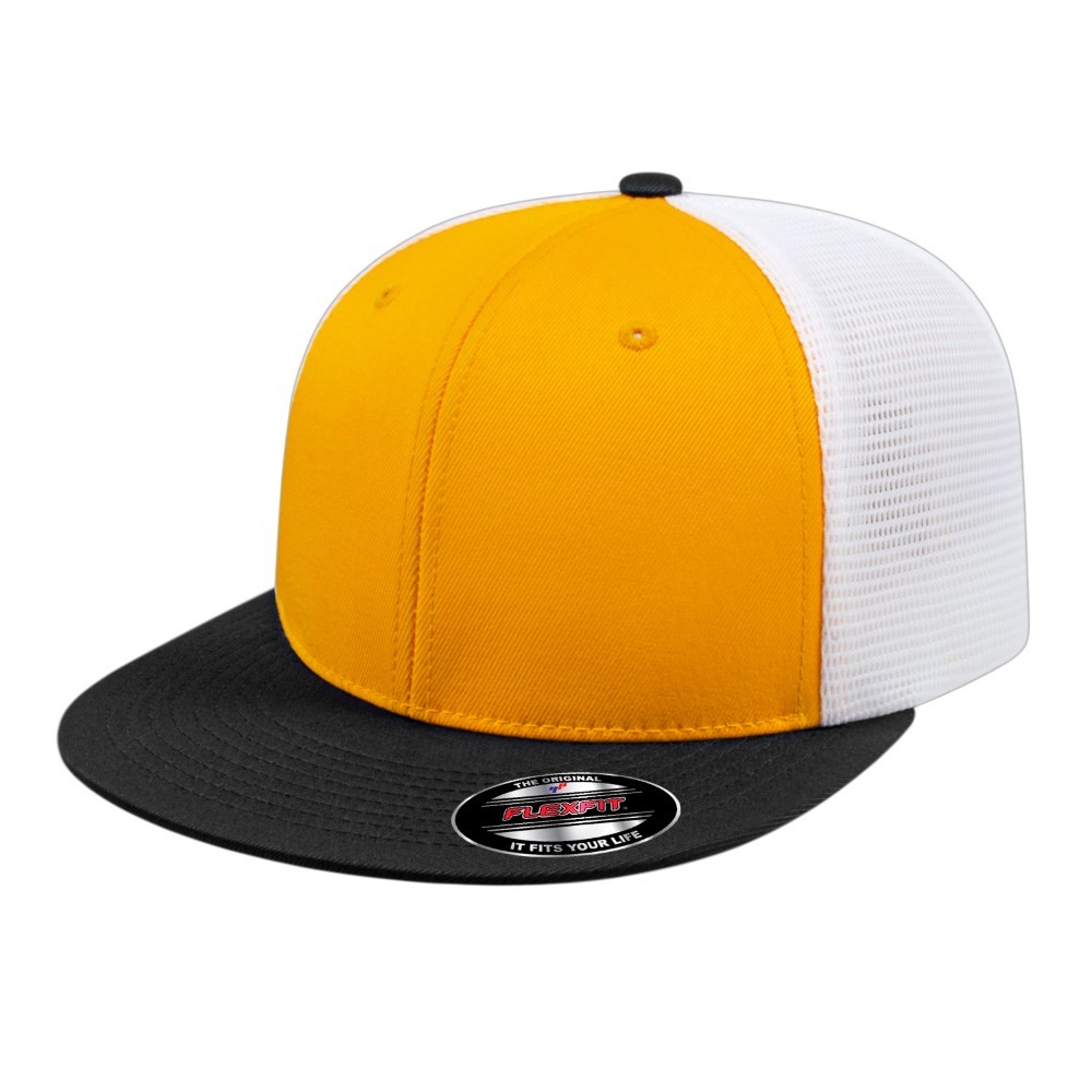 Cap America i8501 Flexfit 6 Panel Structured Performance Trucker Cap w/UV Guard