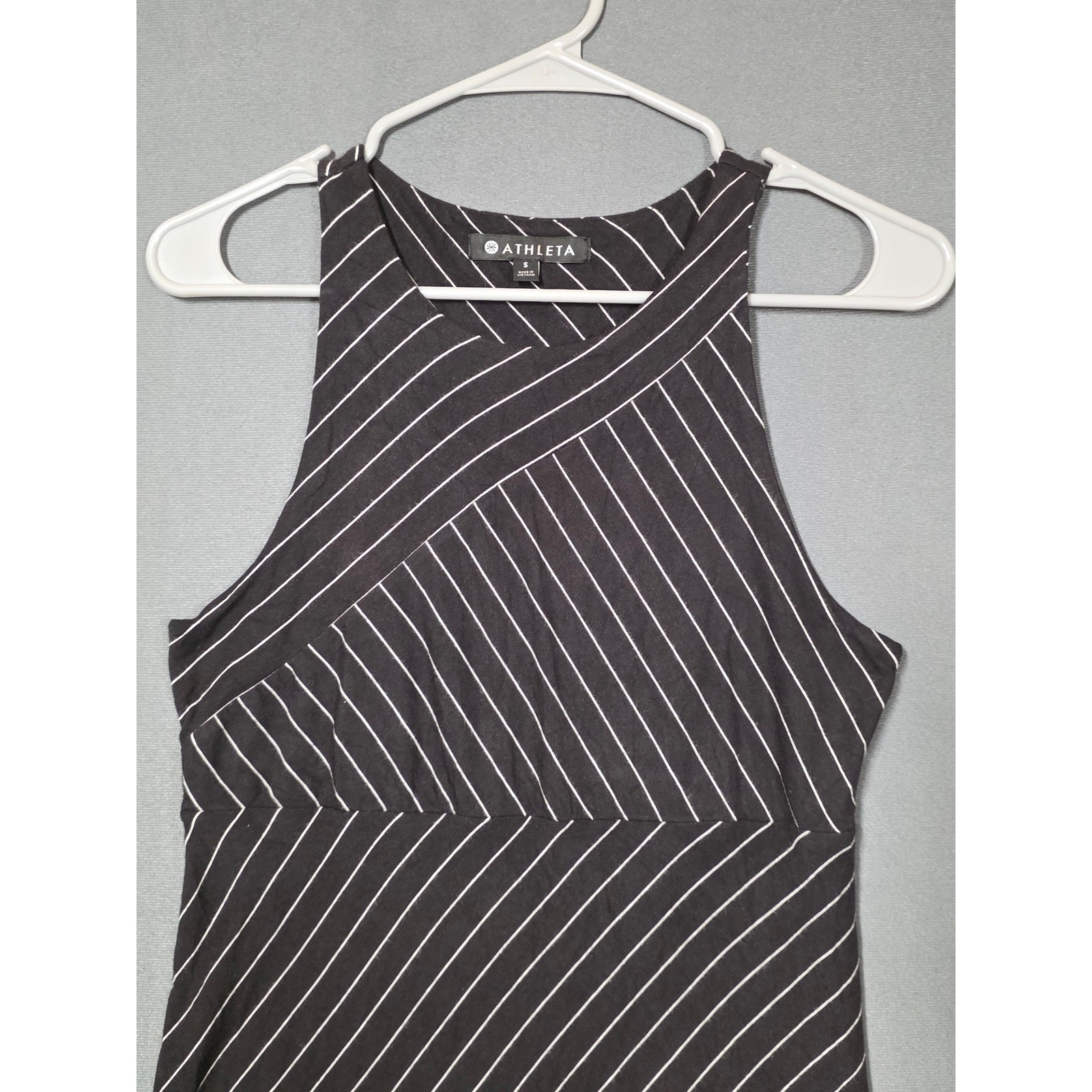Athleta Santorini Small Dress Striped Modal Casual Travel Beach Flattering
