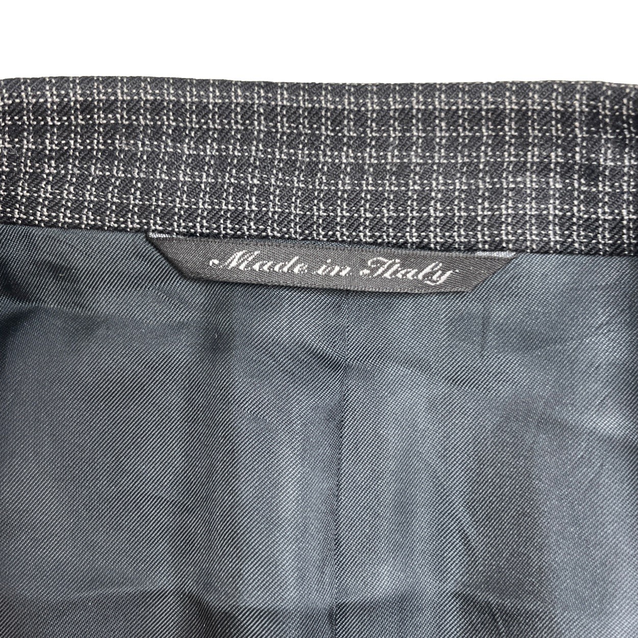 Canali Mens Wool Micro Check Textured Weave Black Blazer Jacket EU 50 /US 40R