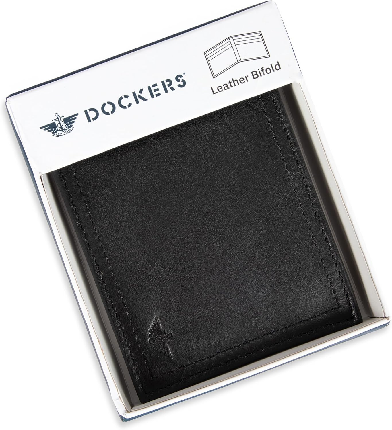 Dockers Men’s Bifold Leather Wallet – Thin Slimfold RFID Blocking Security Smart