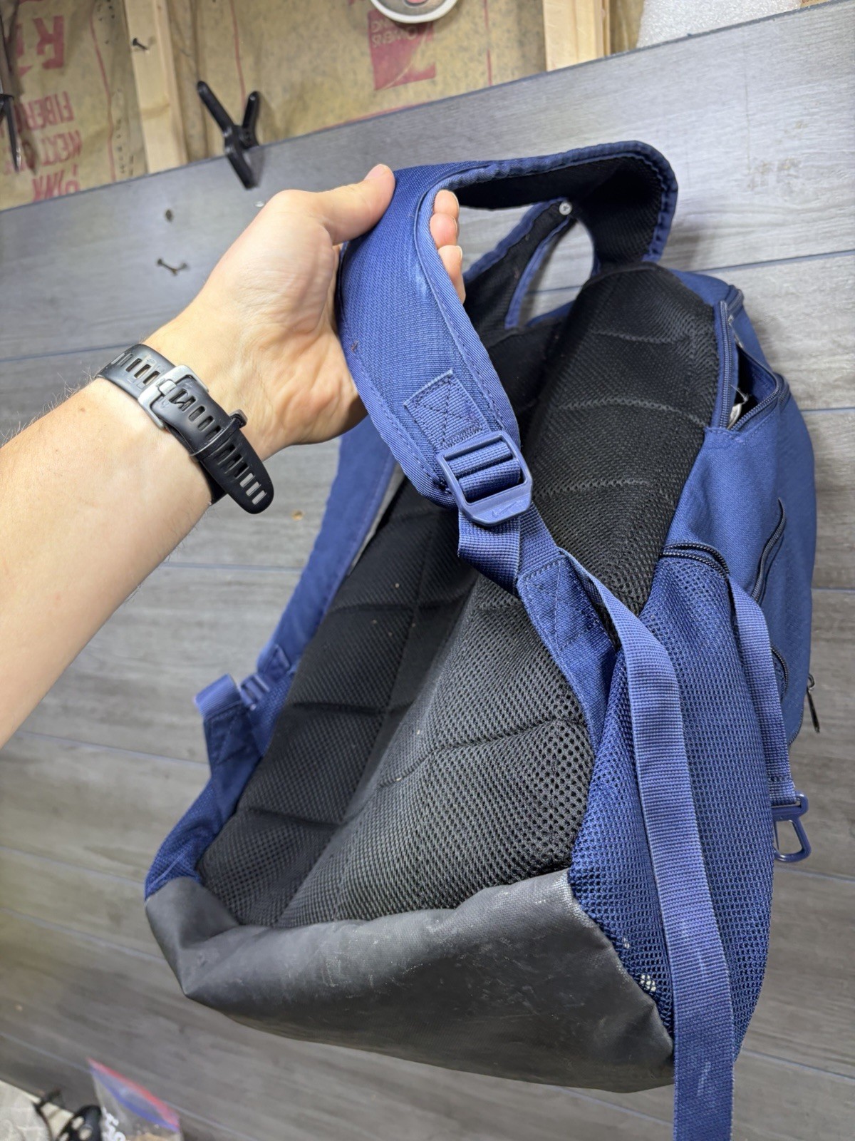 Nike Brasilia XL 9.5 Laptop Backpack Navy Black Book Bag Adult Extra Large