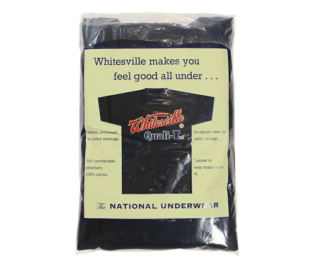 WHITESVILLE 2-PACK T-SHIRT – White, Black, Navy, Gray [ WV73544 ] Made in Japan