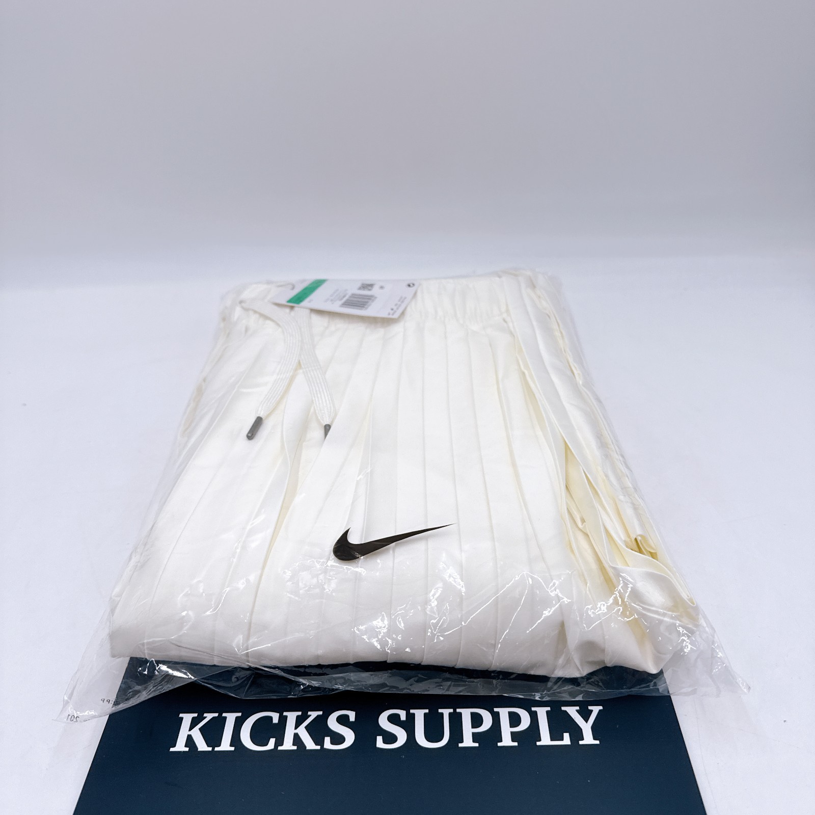 Nike Women’s Mid Rise Pleated Track Pants Satin Drape HJ0521-010 XS-2XL White