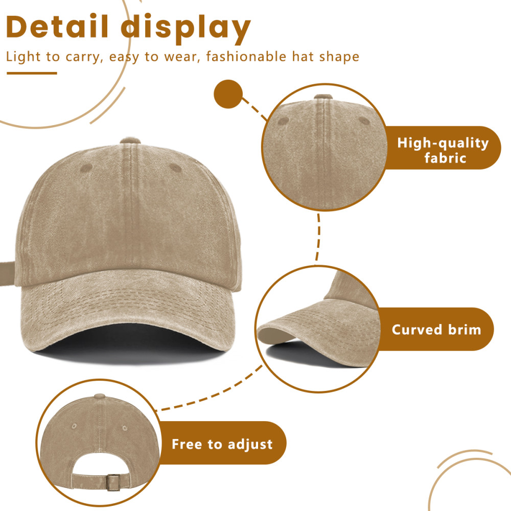 Unisex Outdoor Lovers Personal Name Custom Washed Denim Baseball Cap