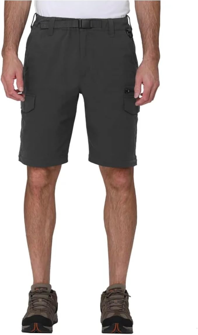 B.C. Clothing Men’s Convertible Stretch Cargo Short / Pants, Gray, Size XL X30
